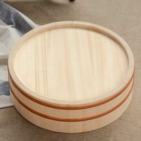Bol de riz à sushi en bois de pin rond de 11.8 pouces Hangiri Sushi Oke seau de mélange de riz
