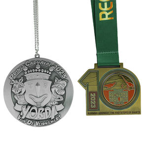 नरम तामचीनी डिजाइन के साथ कस्टम गोल्ड प्लेटेड 3 डी स्पोर्ट्स मेडल - Product Image 4