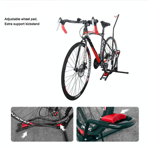 Support de présentation de vélo 3-en-1 en acier robuste, réglable, multifonctionnel, détachable, pour montage au sol, support de stationnement et de réparation, finition poudrée - Product Image 3