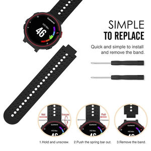 <span class=keywords><strong>Correa</strong></span> de reloj de silicona de dos tonos para <span class=keywords><strong>Garmin</strong></span> Forerunner <span class=keywords><strong>735XT</strong></span> <span class=keywords><strong>correa</strong></span> de reloj inteligente para Forerunner 220 230 235 630 620 Approach S20 S5 S6 - Product Image 4