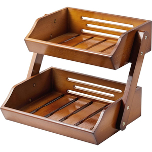 Bamboo Fruit Storage Stand for Kitchen Wooden Organizer Bread Vegetable Basket <strong>Veggies</strong> Display Food <strong>Rack</strong> for Livingroom - Product Image 4