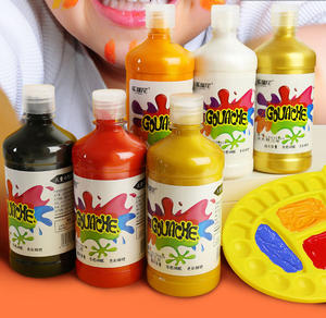 Lareine 500ml <span class=keywords><strong>Gouache</strong></span> pour enfants Qualité <span class=keywords><strong>fine</strong></span> 24 couleurs Fournitures d'art pour peinture sur toile et papier - Product Image 3