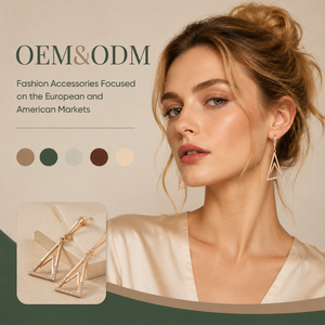 Boucles d'oreilles pendantes géométriques creuses en cuivre plaqué or rose avec zircone cubique, OEM/ODM, bijoux de mode pour femmes - Product Image 1