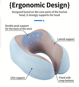 Cuscino Cervicale da Viaggio Personalizzato in Memory Foam Pieghevole per Aereo e Auto - Product Image 6