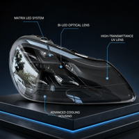 Kit de conversion de phares LED pour Porsche Cayenne 957 (ancien modèle vers nouveau) avec éclairage adaptatif 12V et feux de route pour atelier de réparation