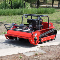 Tondeuse à gazon industrielle robuste à moteur essence, sur chenilles, télécommandée, 18 CV, 459 cm³, conforme EPA, pour terrains en pente