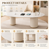 Escritorio Ejecutivo de Madera para Consultorio Médico o Salón de Belleza, Mesa de Consulta de Alto Brillo, Muebles de Oficina Personalizados con Correderas Silenciosas para Cajones