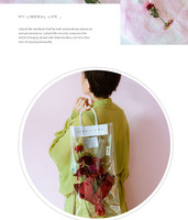 Sac fourre-tout à fleurs transparent, sac d'emballage de Bouquet de vie éternelle de Rose, sac de fleur de Rose simple de noël saint-valentin