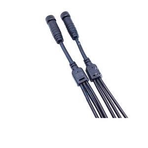 Conector Impermeable HE <span class=keywords><strong>SHENG</strong></span> JIA <span class=keywords><strong>XING</strong></span> M12, Adaptador de Una y Tres Piezas Tipo Y, 2 Núcleos, LED, IP67, Carcasa de Nailon, Automotriz, 2A - Product Image 1