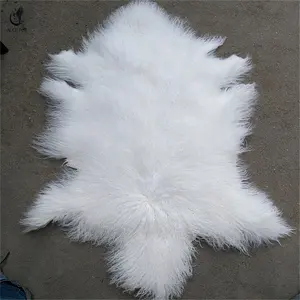 ALICEFUR En Gros Pas Cher Prix Mongol Tibétain Fluffy Long Bouclés Cheveux en peau de Mouton