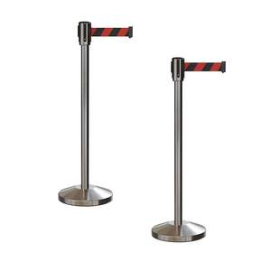 Regolabile 2 metri di lunghezza 6.5 'retrattile cintura <span class=keywords><strong>Stanchion</strong></span> Custom coda barriere cintura - Product Image 6