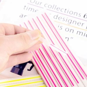 9 Packs Transparent Self-Adhesive Sticky Notes Memo <b>Pad</b> Long Thin Page Markers Writable Index Tabs for Book Reading Office Gift - Product Image 4