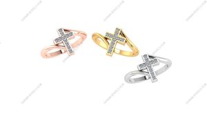 18K Gold Plated <b>Sterling</b> <b>Silver</b> Prong <b>Set</b> Dainty Stackable <b>Ring</b> <b>Set</b> Women Moissanite Cross Thin Luxury Certified <b>Rings</b> Trendy - Product Image 2