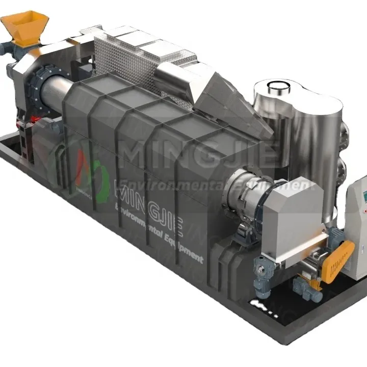 Mini continuous pyrolysis furnace biochar horizontal airflow carbonization rotary furnace