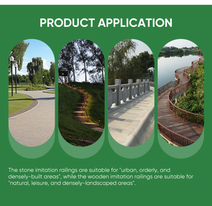 Balaustres Decorativos Modernos para Exteriores, Personalizables <span class=keywords><strong>en</strong></span> Color, para Escaleras de Jardín y Parque, de Alta Gama, de Piedra y Cemento, con Protección de Seguridad - Product Image 4