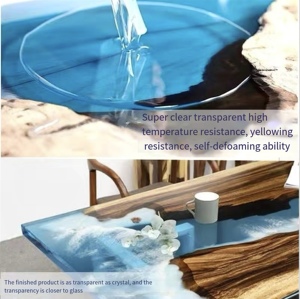 Los fabricantes producen resina epoxi de alta transparencia para moldes de silicona, resina epoxi de vertido profundo A y B para mesas de comedor de madera. - Product Image 6