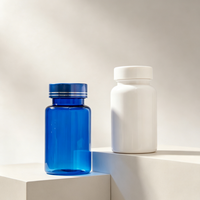 Bouteille de conditionnement de médicaments blanche durable de 120 cc, résistante aux chocs, finition mate, bouteille en plastique pour capsules