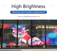 Écran LED transparent de mur vidéo d'affichage de publicité numérique de film de fenêtre en verre