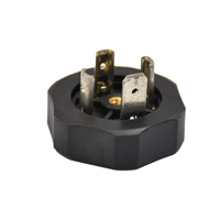 Prise de connecteur de bobine de solénoïde DIN 43650-A avec LED 12.24V DC 3 pôles + boîtier de borne de prise industrielle de terre