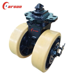 Ruedas para Contenedores de 20 Pulgadas con Núcleo de Hierro, PU, Rodamiento de Bolas Giratorio Doble, Ruedas Giratorias de Alta Resistencia Electrochapadas, Protectores de Rosca, Pedal Lateral - Product Image 5