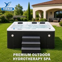 Vente en gros d'usine - Baignoire à remous autoportante en acrylique pour 5 personnes, homologuée CE, hydrothérapie, spa extérieur, capacité de plus de 60 gallons