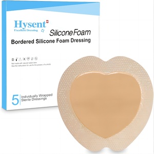 Venda de Espuma Adhesiva de Grado Médico Hysent, Apósito de Silicona Estéril Impermeable <span class=keywords><strong>para</strong></span> Heridas, Hipoalergénico, Ligero, <span class=keywords><strong>para</strong></span> Cicatrices, Clase II - Product Image 2