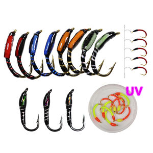 Hegene sabiki Fly trout bluegill Perch powan whitefish ICE ICE Fishing Lure-EPOXY Nymph midge Buzzer pupae River แม่น้ำทะเลสาบ - Product Image 1