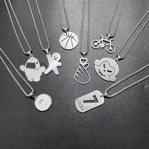 Hiphop street personnalité titane acier collier pour enfants hommes street dance catwalk accessoires simples femmes collier - Product Image 1