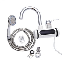 Salle de bain portable sans réservoir en plastique. Robinet d'eau chaude froide robinet chauffe-eau électriques instantanés avec pommeau de douche