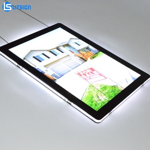 Letrero Luminoso LED Rectangular para Interiores con Marco de Acrílico y Aleación de Aluminio, Letrero Colgante Litsign LS M2 de Alto Brillo y Durabilidad para Tiendas Minoristas - Product Image 2