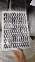 Fluffy 8 ~ 15MM Volume Naturel Faux Vison Soie Faux Cils Kit Wispy Bande Russe Cils en 10 20 40 80 Paires