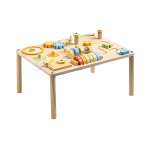 Tavolo Sensoriale Montessori <span class=keywords><strong>8</strong></span> in <span class=keywords><strong>1</strong></span> per Bambini, Giocattoli in Legno, Materiali Didattici Prescolari, Pannello Sensoriale in Legno per Bambini - Product Image 3