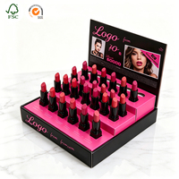 Carton d'affichage PDQ écologique et recyclable personnalisé, boîte d'affichage de comptoir imprimée pour la vente au détail de cosmétiques et maquillage, vente en gros sur mesure