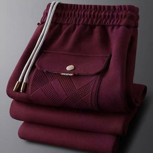 <span class=keywords><strong>Pantalon</strong></span> de sport décontracté pour <span class=keywords><strong>homme</strong></span> haut de gamme, coupe droite ample, <span class=keywords><strong>taille</strong></span> élastique, avec détails brodés, collection automne-hiver - Product Image 4