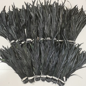 Plumes de queue de coq noires en gros, en vrac, pour costumes de carnaval Samba, fêtes <span class=keywords><strong>et</strong></span> décorations intérieures - Product Image 1