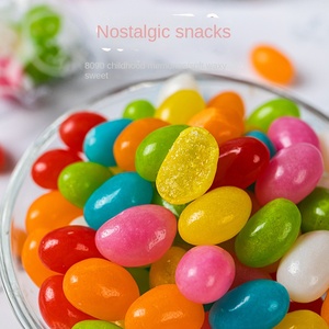 Bonbons en forme de haricots colorés en gros, bonbons gélifiés arc-en-ciel, saveur fruitée, bonbons gélifiés moelleux à mâcher, sachet - Product Image 2