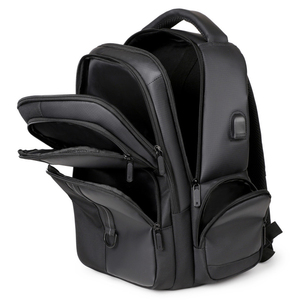 مخصص سعة كبيرة في الهواء الطلق الأزياء حقيبة ظهر الكمبيوتر المحمول الفاخرة أكسفورد البوليستر بطانة للماء حقيبة سستة هندسية حزام USB - Product Image 2