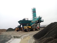 Centrale à béton portable entièrement automatique de haute qualité 30 m³/h avec moteur et boîte de vitesses, garantie 2 ans, état neuf, prête à l'emploi
