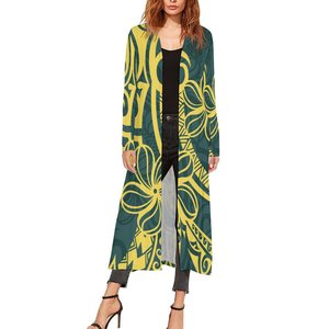 New High Quality Custom Female <strong>Trench</strong> <strong>Coat</strong> Fiji Tonga Polynesian Tribal Print Summer Lady Open Cardigan Big <strong>Size</strong> Kimono Cardigan - Product Image 5