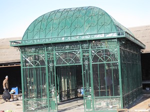 Grande metallo antico personalizzato Gazebo di nozze Design popolare giardino esterno verde casa vendita moderna placcato pittura ornamentale - Product Image 2