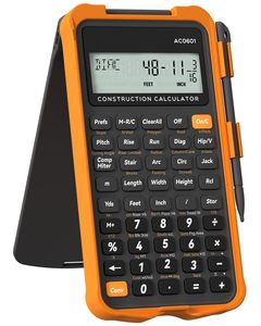 Calculadora para Maquinistas de la Construcción, Calculadora de Matemáticas en Pies-Pulgadas-Fracciones, Calculadora de Costos de Materiales de Construcción - Product Image 6