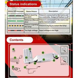 Balastro eletrônico risen green 1000w de hps, refletor de alumínio com refletor de duas pontas, luminária para crescimento com balastro eletrônico - Product Image 4