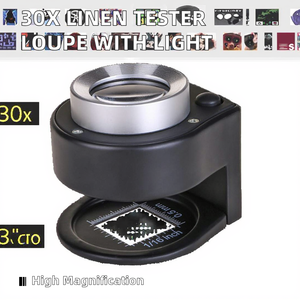 Lente d'Ingrandimento Eleroyal MA8173 3.0x Illuminata in Vetro e Metallo per Tessuti con 2 Luci LED Lente da 25mm Portatile da Tavolo Garanzia 1 Anno - Product Image 2