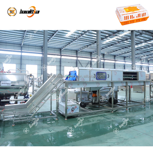 <span class=keywords><strong>Machine</strong></span> de lavage et de séchage de caisses en plastique pour usine alimentaire, disposition et capacité personnalisées - Product Image 4