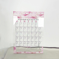 Calendrier mural en acrylique à trois roues, calendrier personnalisé, impression UV, panneau mémo, pour le mur