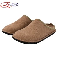 Chaussons en feutre légers et chauds pour hommes, doux et confortables, avec semelle en latex, bout rond, pour l'intérieur et l'hiver