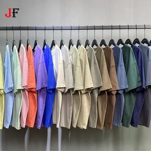 เสื้อยืดคอตตอน 100% 230 GSM คุณภาพสูง พิมพ์โลโก้ตามสั่ง เสื้อยืดโอเวอร์ไซส์เรียบง่ายสำหรับออกกำลังกายสำหรับผู้ชาย - Product Image 1