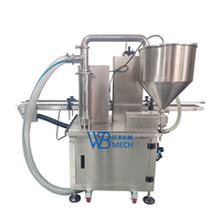 Machine de remplissage de bouteilles entièrement automatique en acier inoxydable avec pompe à engrenages pour liquides et pâtes, idéale pour les cosmétiques, le shampoing, la crème et les détergents.