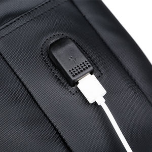 <span class=keywords><strong>Aoshi</strong></span>-bolso para portátil a prueba de agua para hombre, bolsa negra con compartimento oculto, usb, para negocios, 15,6 pulgadas - Product Image 3