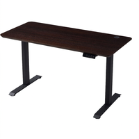 Bureau assis-debout électrique réglable en hauteur, poste de travail de bureau, table en bois, structure en métal